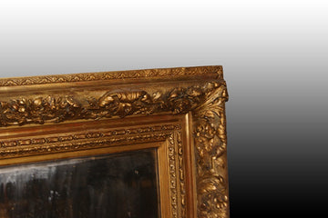 Stupenda cornice specchiera francese del 1800 riccamente rifinita
