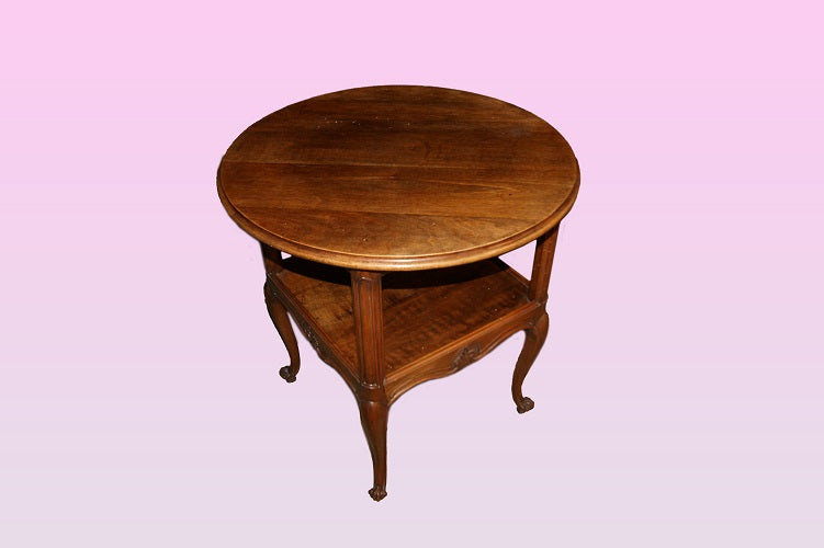 Tavolino francese del 1800 stile Provenzale in legno di noce