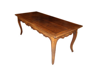 French rectangular table from 1900 Provençal style with extensions