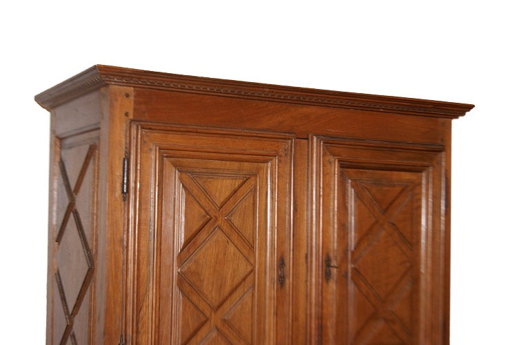 Credenza doppio corpo francese del 1700 a 4 ante con cassetti