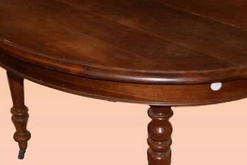 Table ovale à rallonge de style Louis Philippe datant des années 1800