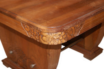 French Deco style table from the early 1900s in walnut wood