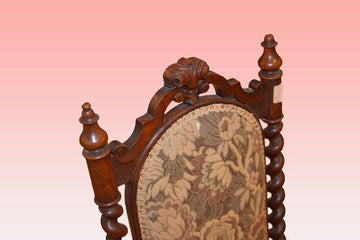 Low English Georgian style fireplace chair from the 1800s