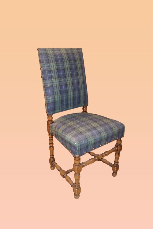 Gruppo di 4 sedie italiane del 1800 a rocchetto stile '600