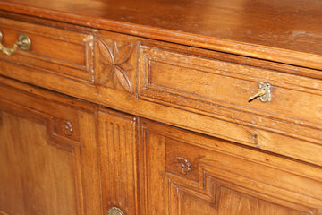 Credenza 2 porte rustica francese del 1800 in legno di rovere