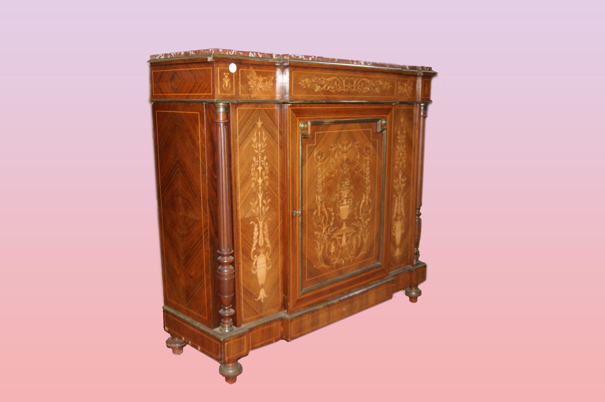 Bellissimo servente francese stile Luigi XVI in legno di bois de violette