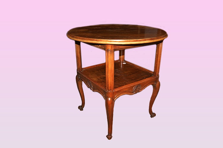 Tavolino francese del 1800 stile Provenzale in legno di noce