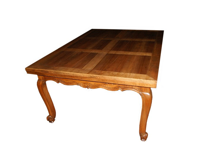 Grande tavolo allungabile rettangolare francese del 1800 stile Provenzale