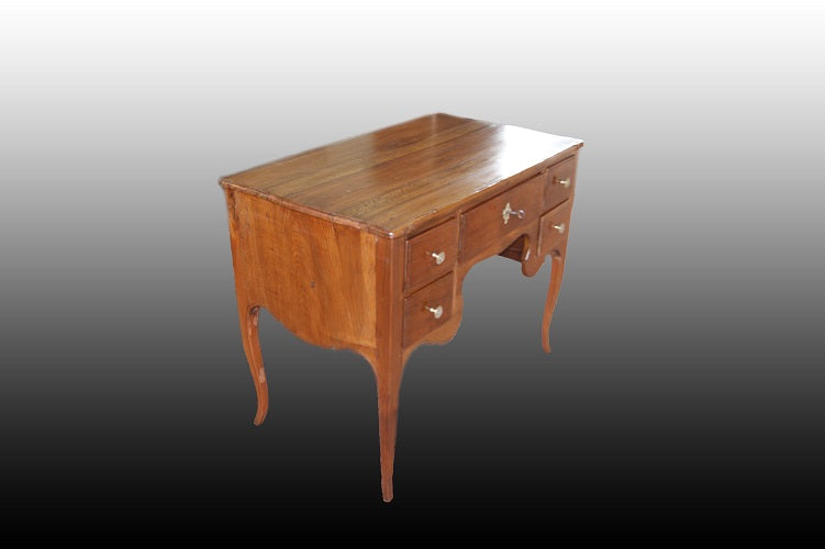 Scrittoio francese del 1800 stile Transizione in legno di noce