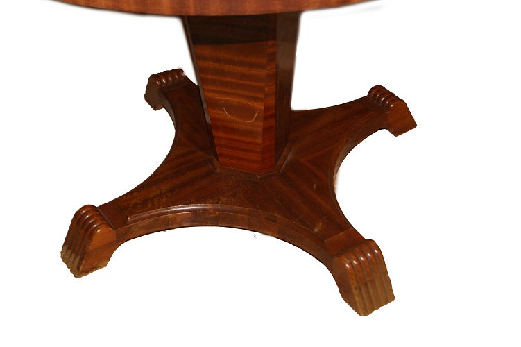Tavolino Up and Down Svedese in legno di mogano di inizio 1900