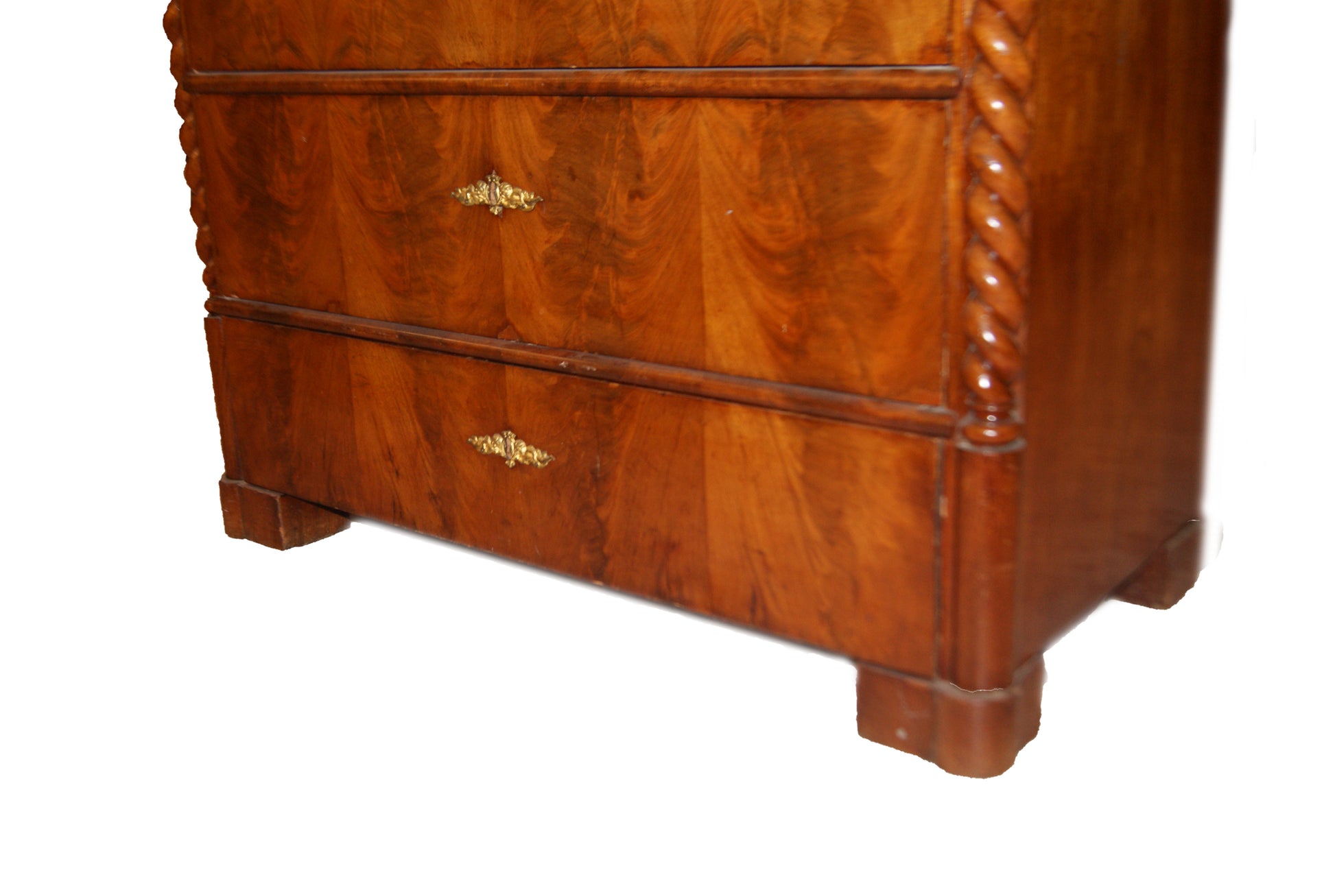 Cassettone in stile Biedermeier del Nord Europa del 1800 in pregiato legno di mogano