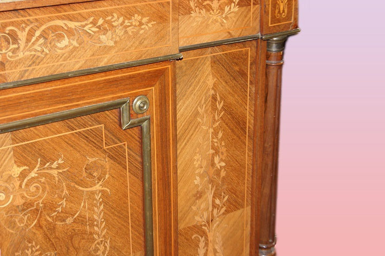 Bellissimo servente francese stile Luigi XVI in legno di bois de violette