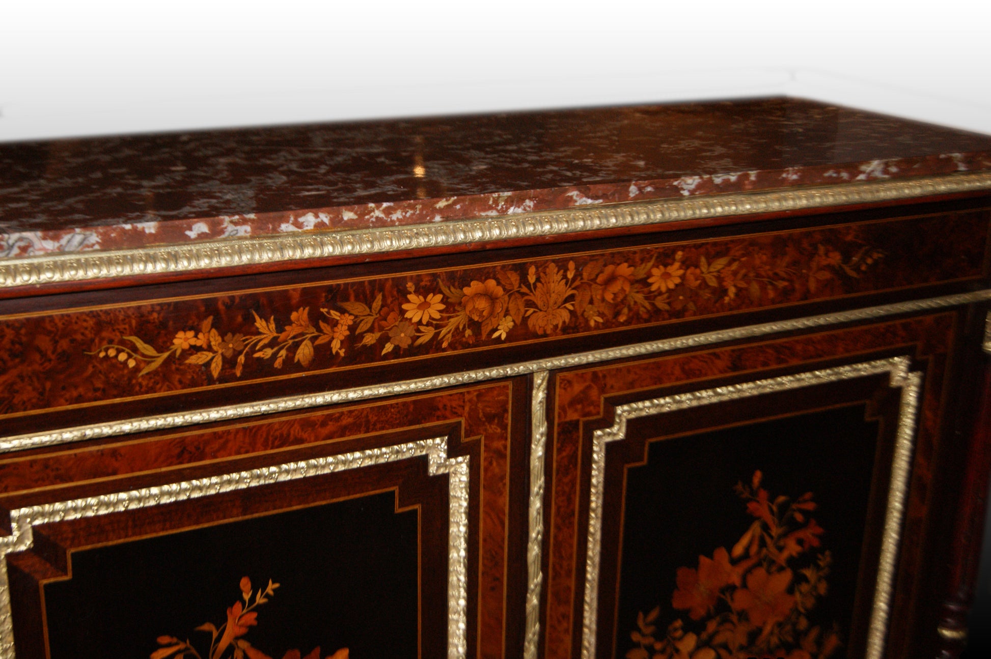 Credenza Servante francese del 1800 stile Luigi XVI in Ebano Restaurato