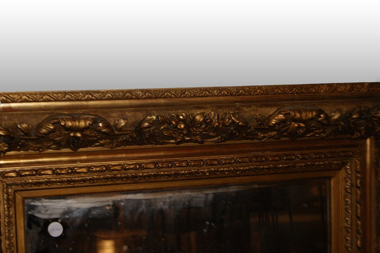 Stupenda cornice specchiera francese del 1800 riccamente rifinita