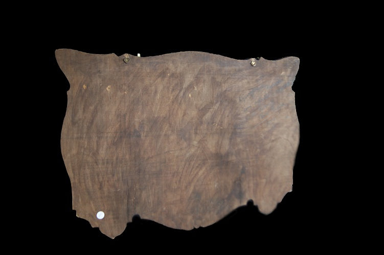 Particolarissima specchiera del 1900 con cornice in Pelle dipinta