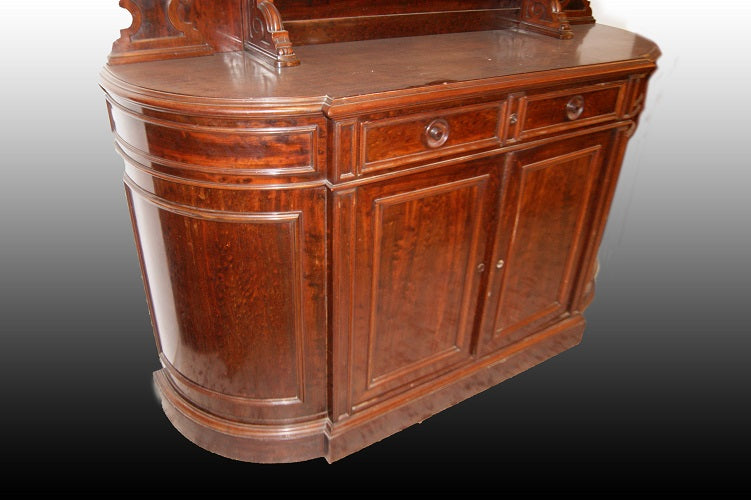 Credenza francese stile Luigi Filippo del 1800 in legno di mogano