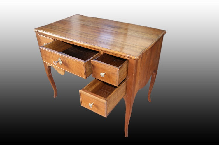 Scrittoio francese del 1800 stile Transizione in legno di noce