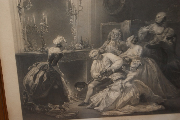 Coppia di bellissime stampe antiche francesi del 1800 con personaggi